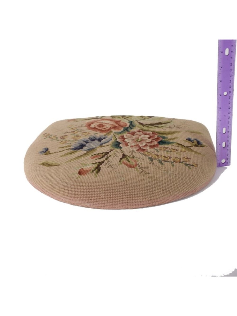 Chair Cushions 16 x 15 x 2 Multi Colored Floral Qty 1 Needle Point Cushions - Picture 6 of 8